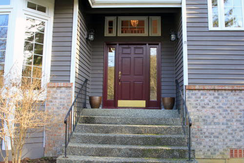 Lower level fireplace